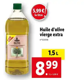 Lidl Huile d'olive vierge extra offre