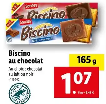 Lidl Biscino au chocolat offre