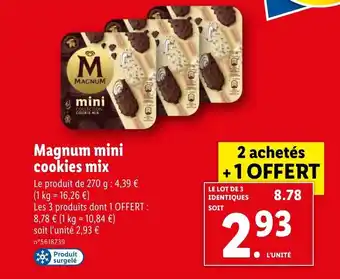 Lidl Magnum mini cookies mix offre