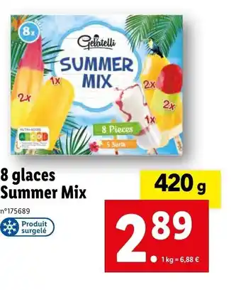 Lidl 8 glaces Summer Mix offre