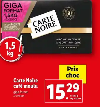 Lidl Carte Noire café moulu giga format offre