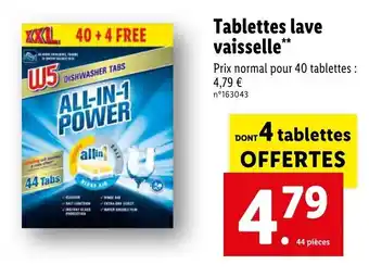 Lidl Tablettes lave vaisselle** offre