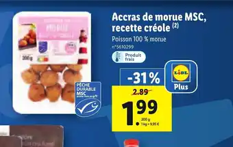 Lidl Accras de morue MSC, recette créole (2) offre