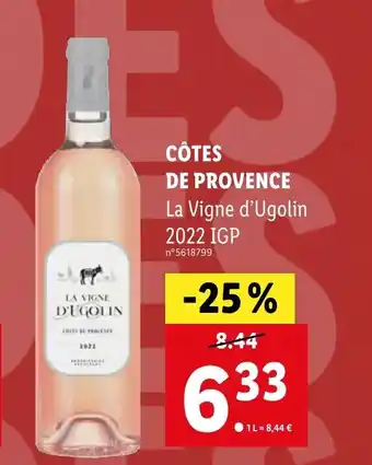 Lidl CÔTES DE PROVENCE La Vigne d'Ugolin offre