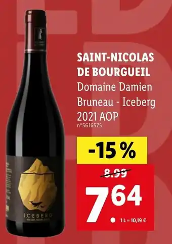 Lidl SAINT-NICOLAS DE BOURGUEIL Domaine Damien offre