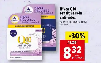 Lidl Nivea Q10 sensitive soin anti-rides offre