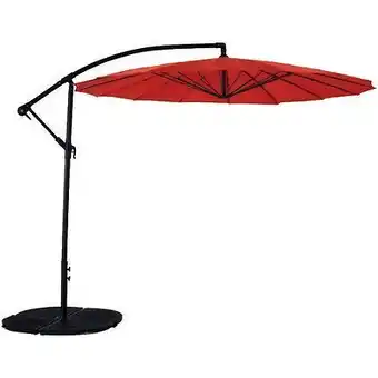 E.Leclerc Parasol rouge excentré shanghai ⌀270 x h.254 cm - beaux jours offre