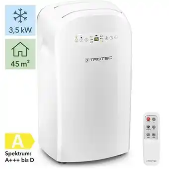 E.Leclerc Trotec pac 3500 - climatiseur monobloc 3,5 kw / 12.000 btu mobile clim portative portable ventilation déshumidification offre
