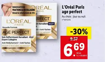 Lidl L'ORÉAL PARIS AGE PERFECT offre