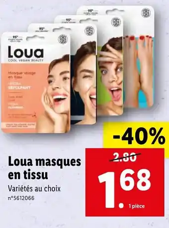 Lidl Loua Masque en tissu offre