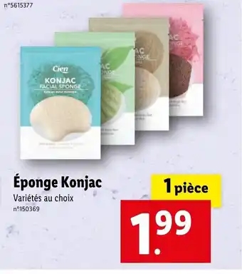 Lidl Éponge Konjac offre