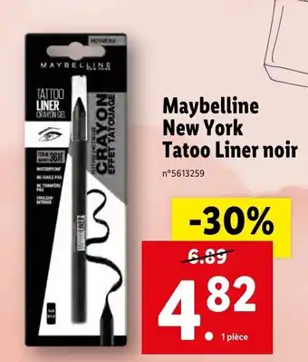 Lidl Maybelline New York Tatoo Liner noir offre