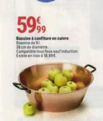 Gamm vert Bassine à confiture en cuivre offre