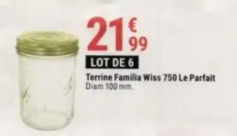 Gamm vert Terrine familia wiss 750 le parfait offre