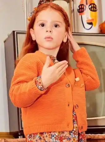 Sergent Major Gilet en maille chenille orange offre