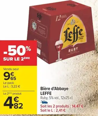 Carrefour Bière d'Abbaye LEFFE offre