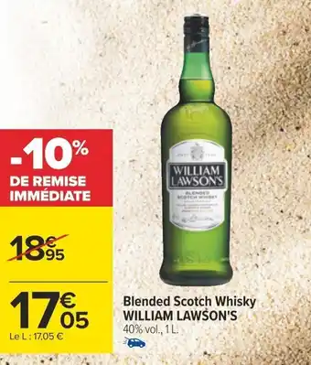 Carrefour Blended Scotch Whisky WILLIAM LAWSON'S 40% vol., 1 L. offre