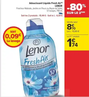 Carrefour Adoucissant Liquide Fresh Air(d) LENOR offre