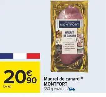 Carrefour Magret de canard (⁰) MONTFORT 350 g environ. offre