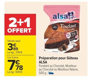 Carrefour Préparation pour Gâteau ALSA offre