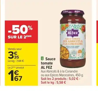 Carrefour i Sauce tomate AL FEZ offre