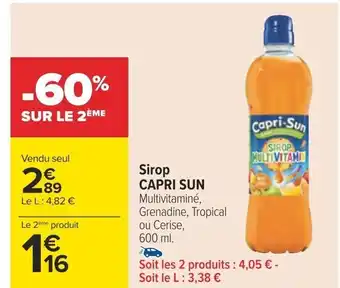 Carrefour Sirop CAPRI SUN offre