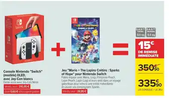 Carrefour Console Nintendo "Switch" (modèle) OLED, avec Joy-Con blancs offre