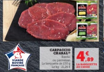 Super U CARPACCIO CHARAL offre