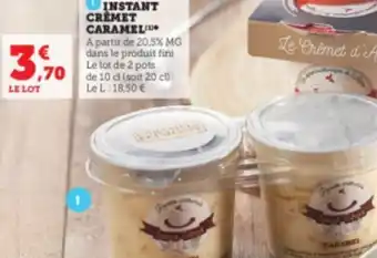Super U INSTANT CREMET CARAMEL offre