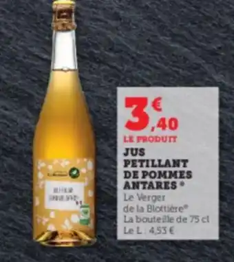 Super U JUS PETILLANT DE POMMES ANTARES offre