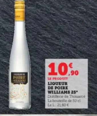 LIQUEUR DE POIRE WILLIAMS 25° Distillerie de Thouarcé La bouteille de 50 cl Le L: 21,80 €