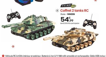 JouéClub Coffret 2 tanks RC offre