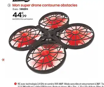 JouéClub 3 Mon super drone contourne obstacles offre