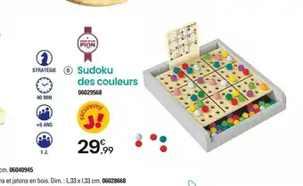 JouéClub STRATÉGIE 6 Sudoku des couleurs offre