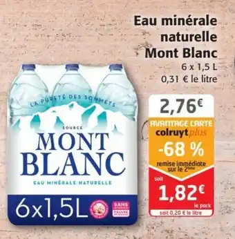 Colruyt Eau minérale naturelle Mont Blanc offre