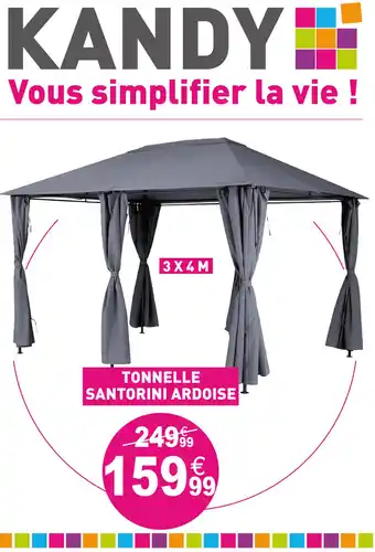 Kandy TONNELLE SANTORINI ARDOISE offre