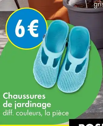 Chaussures de jardinage diff. couleurs, la piĂšce