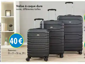 TEDi Valise à coque noire, différentes tailles offre
