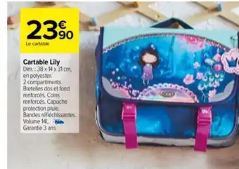 Carrefour Cartable Lily Dim.: 38 x 14 x 31 cm, offre