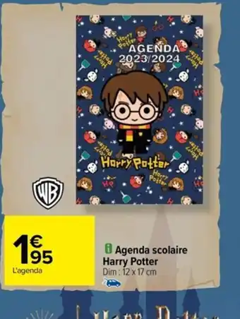 Carrefour Agenda scolaire Harry Potter Dim : 12 x 17 cm offre