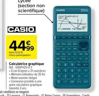 Carrefour Calculatrice graphique offre