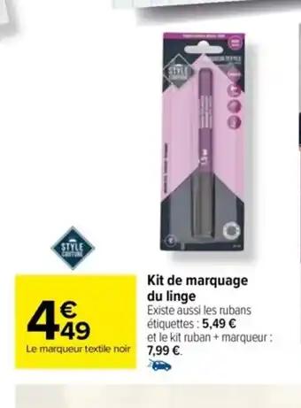 Carrefour Kit de marquage du linge Existe aussi les rubans étiquettes : 5,49 € offre