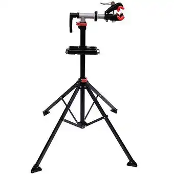E.Leclerc Pied d'atelier vélo réparation support pied de montage pivotant 360° hauteur réglable argent offre