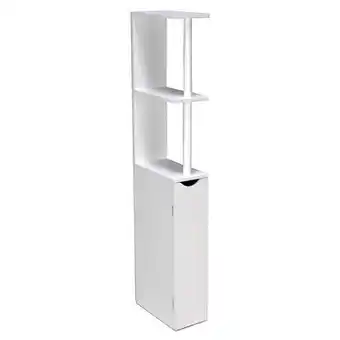 E.Leclerc Meuble de toilettes siberia 1 porte - 2 niches / blanc offre
