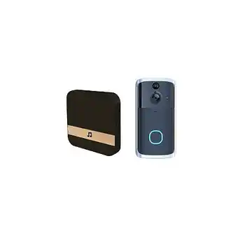 E.Leclerc Pack sonnette vidéo & carillon bte320-001 - bluetech - noir offre