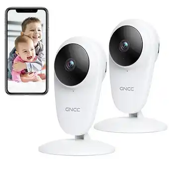 E.Leclerc Gncc c1 caméra de surveillance wifi, 2 pièces caméra de sécurité intérieure 1080p offre