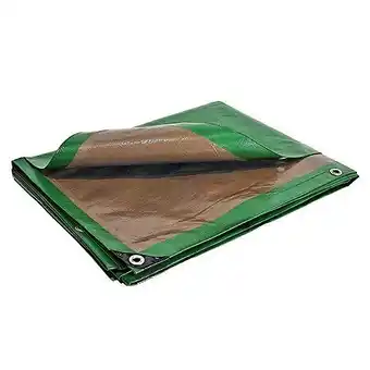 Tecplast bĂąche brise vue 6x10 m 250bv verte et marron - haute performance - brise vent occultant - pare vue jardin