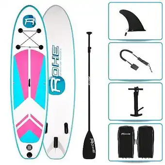 E.Leclerc Stand up paddle gonflable indiana pink 9'9'' bleu 297 x 76 x 10 cm offre