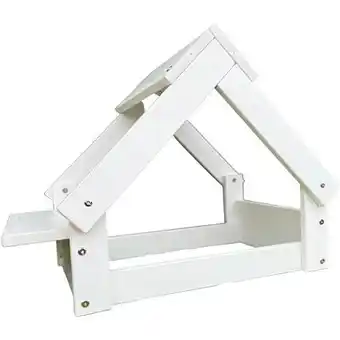 E.Leclerc Niche d'intérieur-extérieur pour chien couleur blanche - lit en bois naturel fsc pour chiens et chats petits et moyens - mais offre