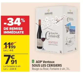 Carrefour Aop ventoux sous les cerisiers offre
